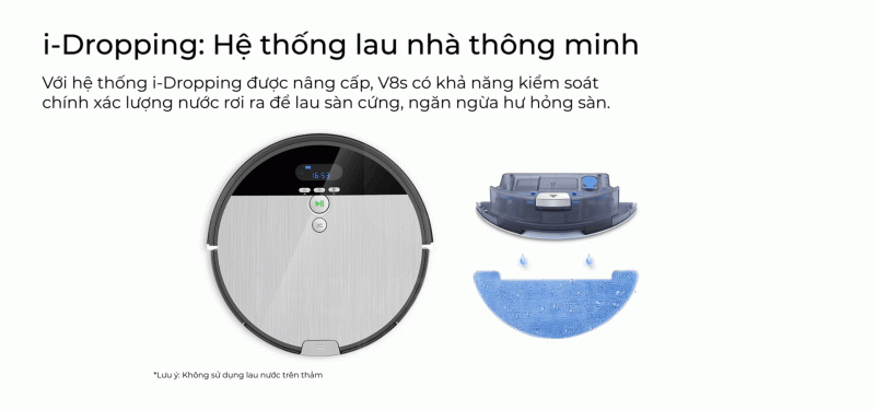 robot hút bụi ilife được trang bị hệ thống I-Dropping 