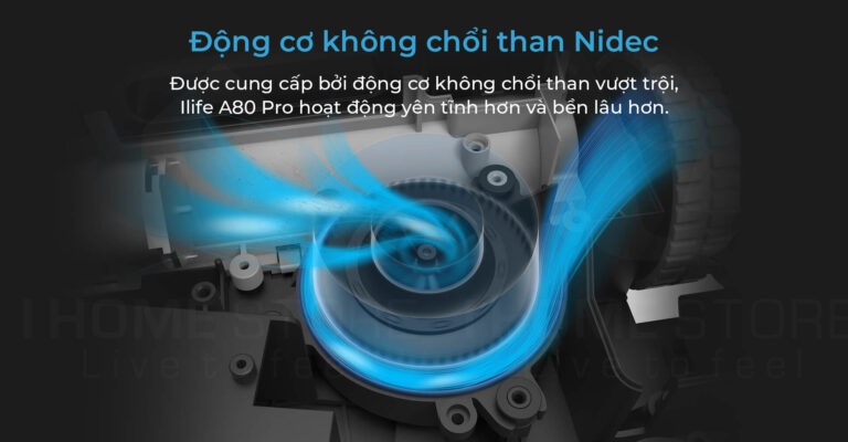 robot hút bụi trang bị động cơ chổi than NIDEC